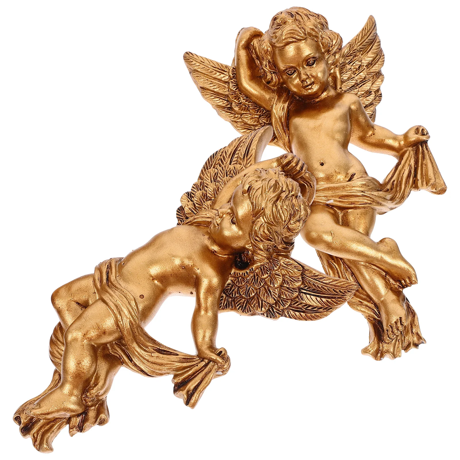 2 Pcs Decor Resin Angel Wall Hanging Angels Desktop Statue Decoration Golden Figurines for Friends
2 Pcs Decor Resin Angel Wall Hanging Angels Desktop Statue Decoration Golden Figurines for Friends