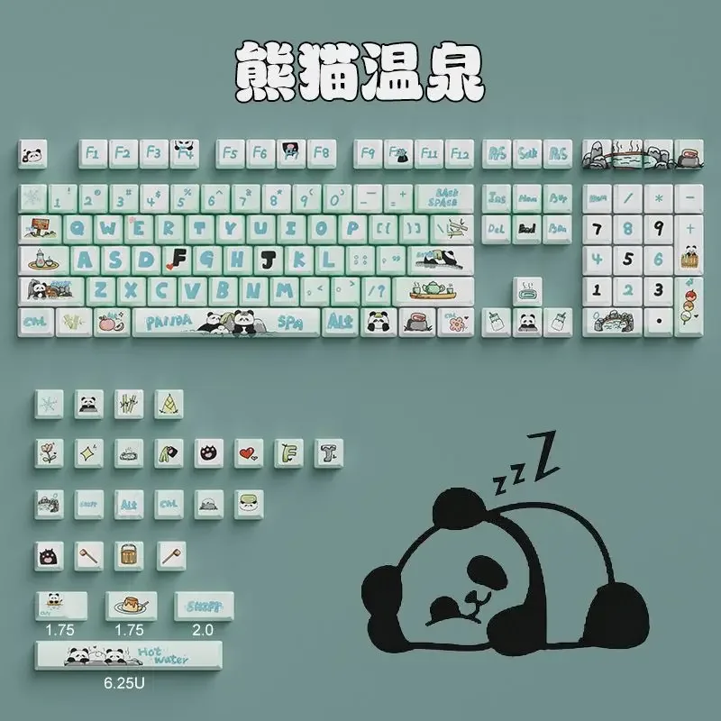 Original factory hot rise craft keycap panda hot spring cute theme full set of 108 keys 134 keys
Original factory hot rise craft keycap panda hot spring cute theme full set of 108 keys 134 keys