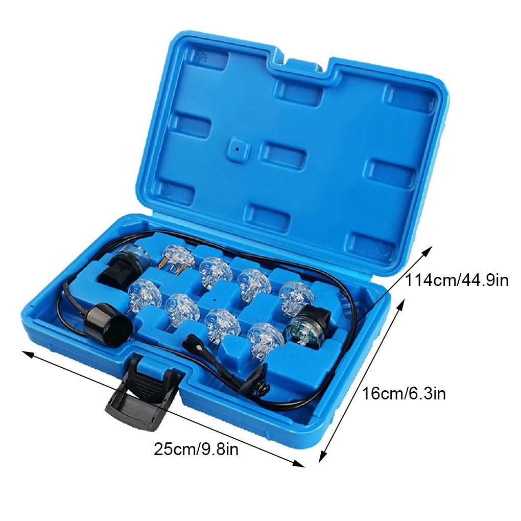 11 Piece ABS Noid Light Test Kit Noid Lite Tester Fu-el Injector Tester Tool Noid Light Set Easy for Most Cars
11 Piece ABS Noid Light Test Kit Noid Lite Tester Fu-el Injector Tester Tool Noid Light Set Easy for Most Cars