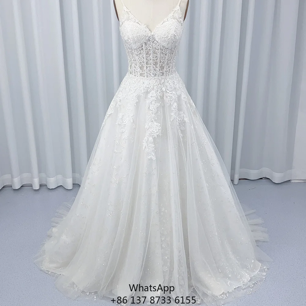 HX52 Illusion Sleeveless Gossamer Wedding Dresses Vestidos De Novia
HX52 Illusion Sleeveless Gossamer Wedding Dresses Vestidos De Novia