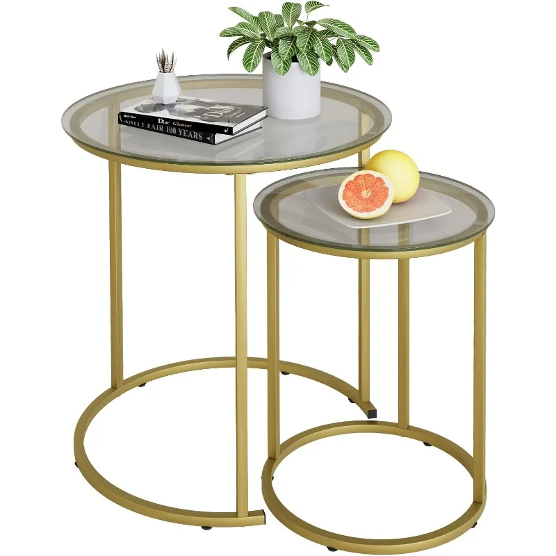 FREE SHIP.Coffee Table Set of 2,Modern Gold Tempered Glass Side Table, Metal Frame Round End Table.Small Glass Tea Table
FREE SHIP.Coffee Table Set of 2,Modern Gold Tempered Glass Side Table, Metal Frame Round End Table.Small Glass Tea Table
