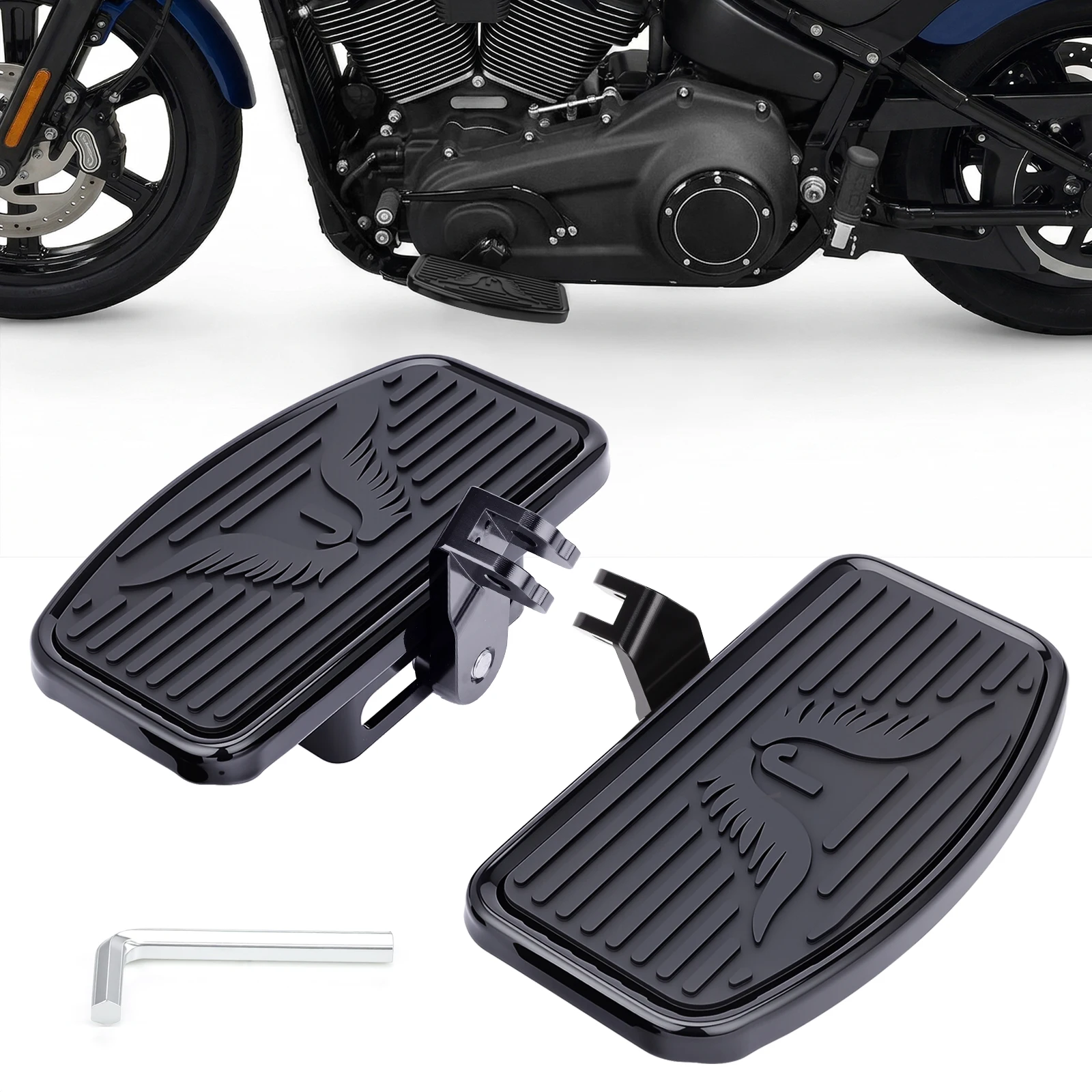 Motorcycle Driver Floorboard Rider Footpegs Pedal Footrest for Harley Softail Models 2018-later, Sportster S RH1250S, LiveWire
Motorcycle Driver Floorboard Rider Footpegs Pedal Footrest for Harley Softail Models 2018-later, Sportster S RH1250S, LiveWire