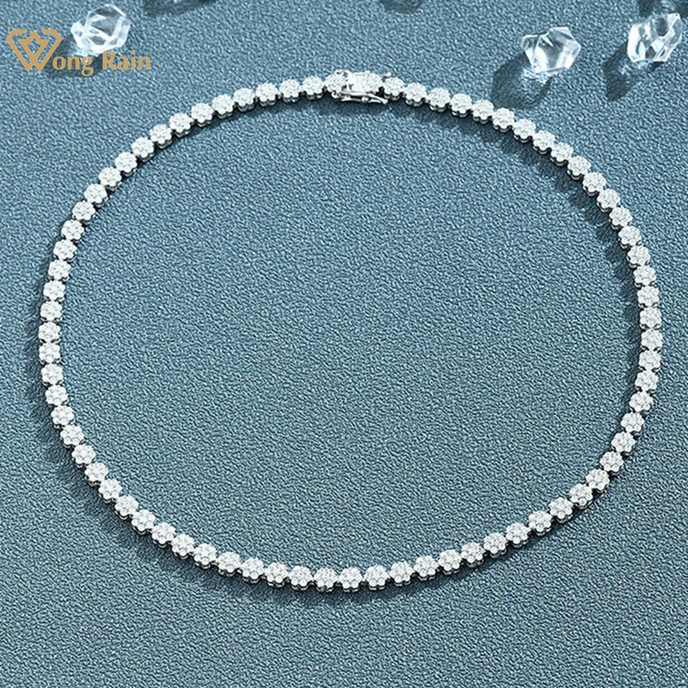 Wong Rain 100% 925 Sterling Silver VVS1 3EX D Color Sparkling Real Moissanite Diamonds Gemstone Flower Necklace Fine Jewelry GRA
Wong Rain 100% 925 Sterling Silver VVS1 3EX D Color Sparkling Real Moissanite Diamonds Gemstone Flower Necklace Fine Jewelry GRA