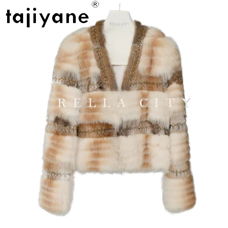TAJIYANE Short Green Rooted Mink and Fox Fur Coat Women Luxury Jackets Furry Tops Winter Coat Women Real Fur Jacket Шуба Coats
TAJIYANE Short Green Rooted Mink and Fox Fur Coat Women Luxury Jackets Furry Tops Winter Coat Women Real Fur Jacket Шуба Coats