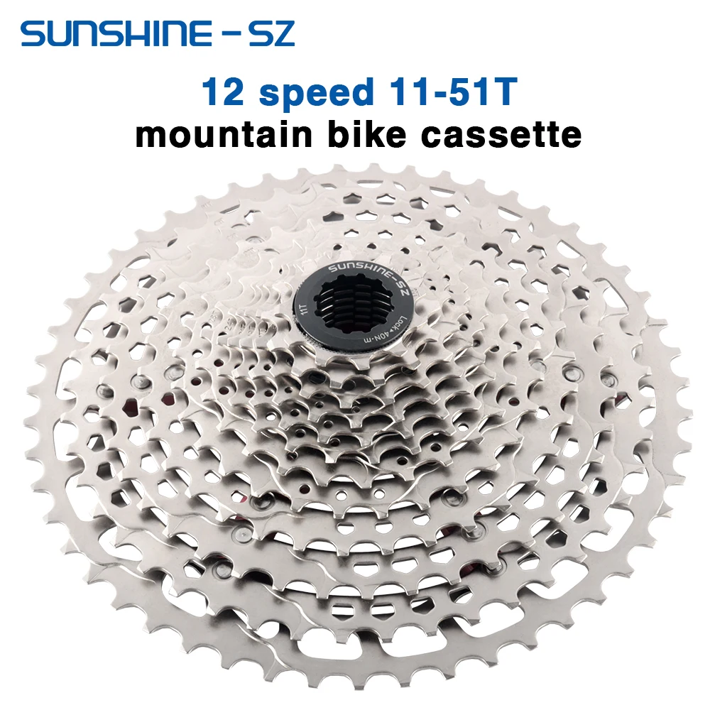 Sunshine-SZ MTB 12S Cassette 11-51T Mountain Bike 12V K7 Bicycle Sprocket 12 Speed Ratchet 51T for Shimano M6100 M7100 M8100
Sunshine-SZ MTB 12S Cassette 11-51T Mountain Bike 12V K7 Bicycle Sprocket 12 Speed Ratchet 51T for Shimano M6100 M7100 M8100