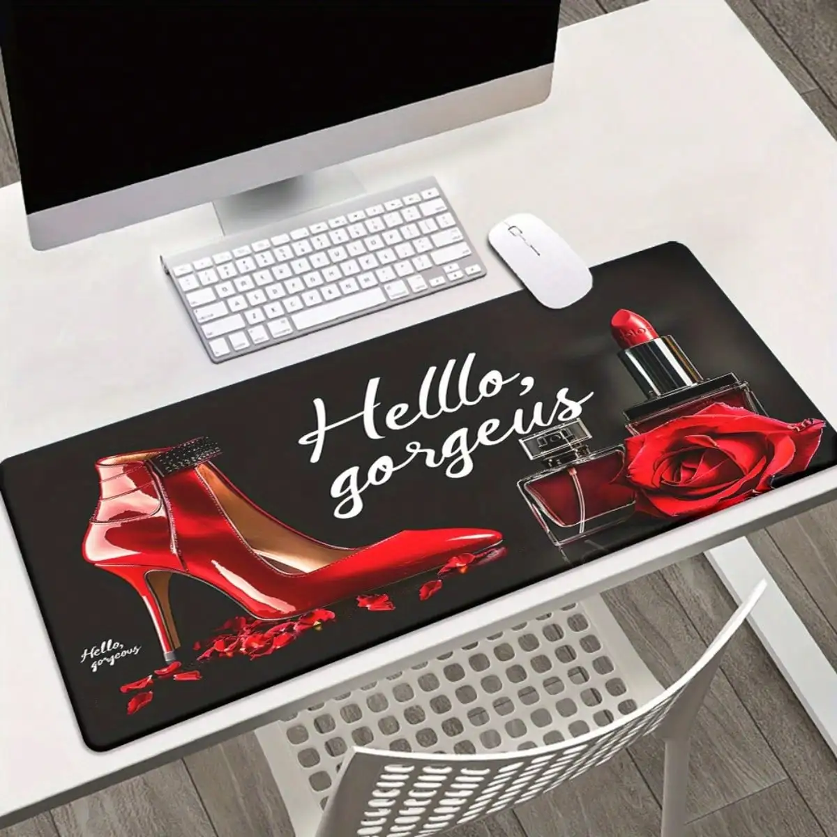 1pc "Hello, Gorgeous" With Red Heels Pad For Desk, Gaming, Office Decor, Non-Slip Rubber Base, XXL Computer Mouse Pad, Multi Functional Mouse Pad For Office, Large Mousepad XXL Mouse Pad.
1pc "Hello, Gorgeous" With Red Heels Pad For Desk, Gaming, Office Decor, Non-Slip Rubber Base, XXL Computer Mouse Pad, Multi Functional Mouse Pad For Office, Large Mousepad XXL Mouse Pad.