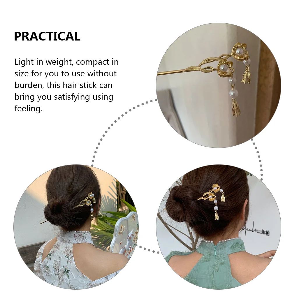 2 Pcs Pearl Flower Hairpin Chopsticks Lightweight Compact Metal Hair Accessories for Bun Wedding Retro HairDecoration
2 Pcs Pearl Flower Hairpin Chopsticks Lightweight Compact Metal Hair Accessories for Bun Wedding Retro HairDecoration