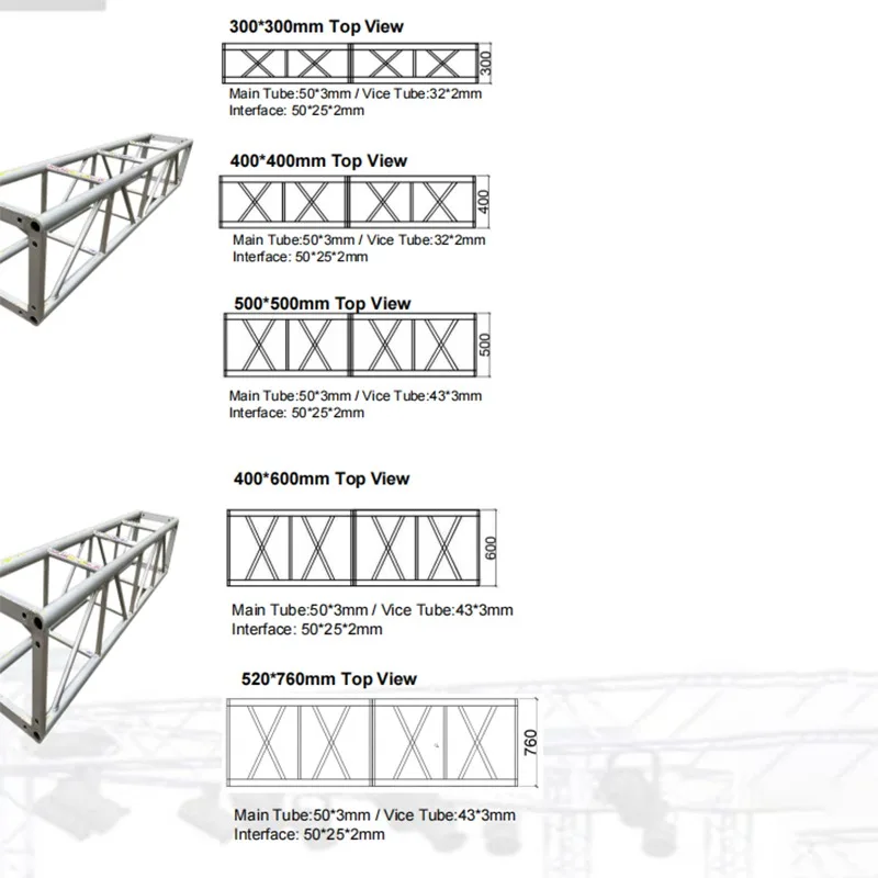 【specialized】Outdoor Aluminum Girder Trusses System Structure For Dj Square Bolt Truss
【specialized】Outdoor Aluminum Girder Trusses System Structure For Dj Square Bolt Truss
