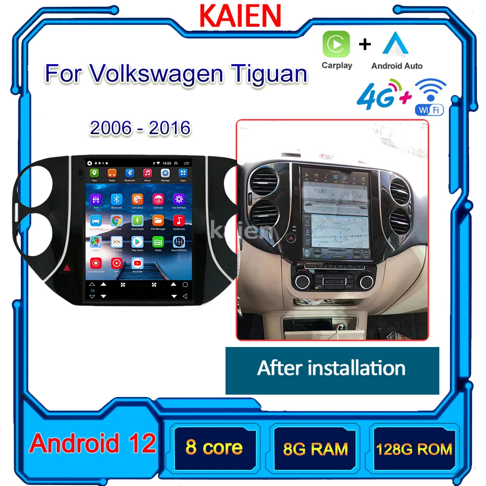 KAIEN For VW Volkswagen Tiguan 2006-2016 Car Radio Android 12 Auto Navigation GPS Stereo Video Player DVD Multimedia 4G WIFI DSP
KAIEN For VW Volkswagen Tiguan 2006-2016 Car Radio Android 12 Auto Navigation GPS Stereo Video Player DVD Multimedia 4G WIFI DSP