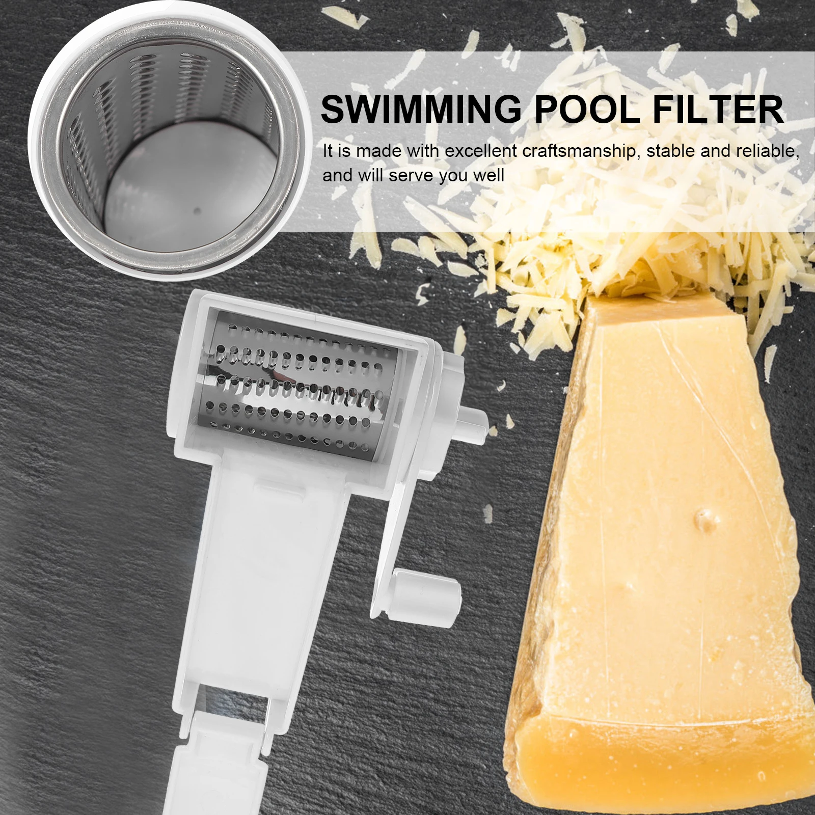 Rotary Cheese Grater Vegetable Slicer 430 Stainless Steel Safe Blades Kitchen Tool Home Cooking Accessories
Rotary Cheese Grater Vegetable Slicer 430 Stainless Steel Safe Blades Kitchen Tool Home Cooking Accessories
