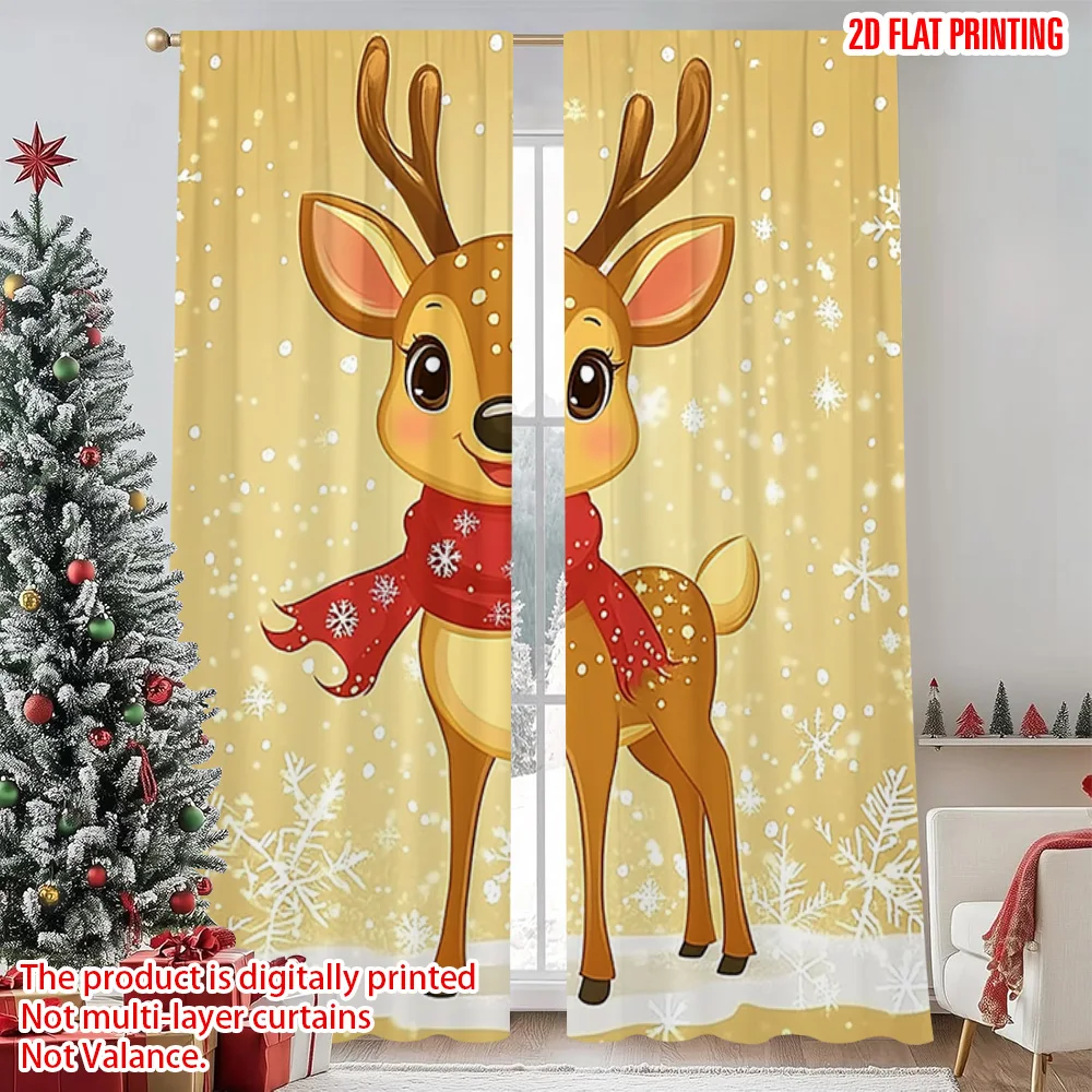 2pcs 2D flat printing Christmas Window Curtains Cute cartoon reindeer (2) 100% Polyester Without Electricity Family Party for
2pcs 2D flat printing Christmas Window Curtains Cute cartoon reindeer (2) 100% Polyester Without Electricity Family Party for