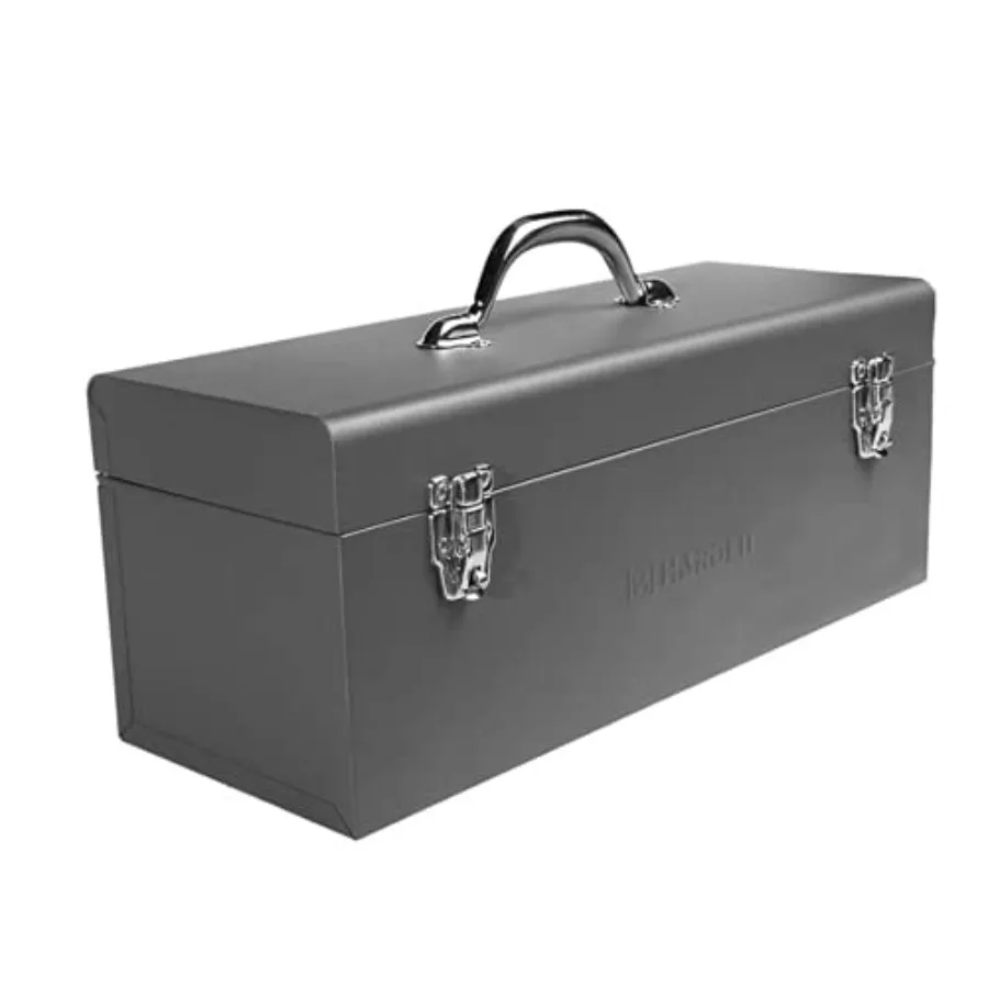 7" Metal ToolBox - Heavy Duty Portable Tool Box with Organizer Tray and Handle - Solid Metal Locking Latches - Scratch Resistan
7" Metal ToolBox - Heavy Duty Portable Tool Box with Organizer Tray and Handle - Solid Metal Locking Latches - Scratch Resistan