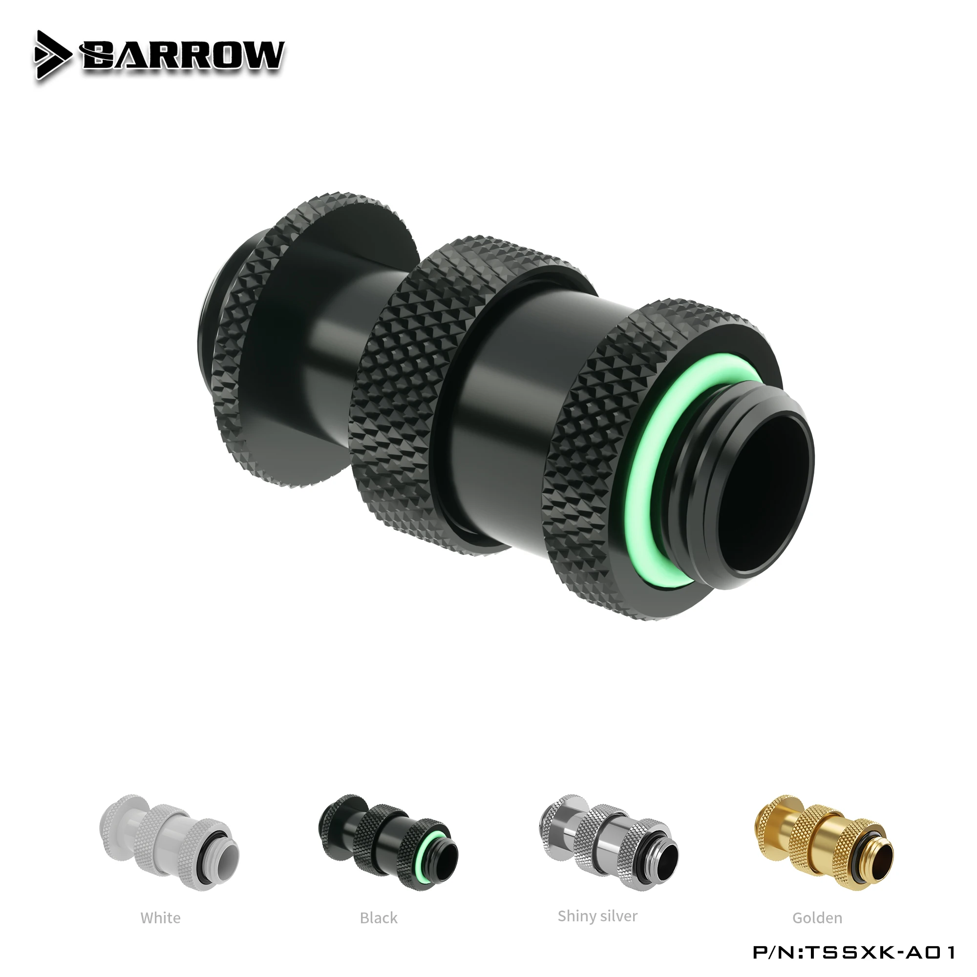 Barrow White Black Silver Gold G1/4" Male To Male Rotary Connectors / Extender (22-31mm) PC Water Cooling System TSSXK-A01
Barrow White Black Silver Gold G1/4" Male To Male Rotary Connectors / Extender (22-31mm) PC Water Cooling System TSSXK-A01