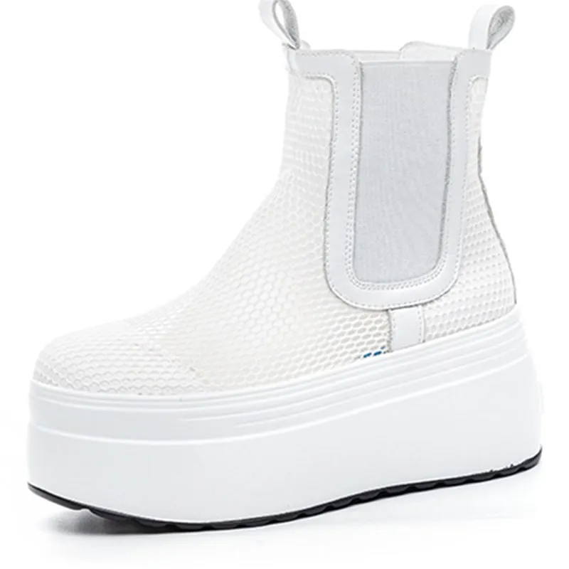 High Quality 8CM Air Mesh Microfiber Leather Ankle Boots Sandals Women Chunky Sneaker Platform Wedge Summer Comfy Shoes Hollow
High Quality 8CM Air Mesh Microfiber Leather Ankle Boots Sandals Women Chunky Sneaker Platform Wedge Summer Comfy Shoes Hollow