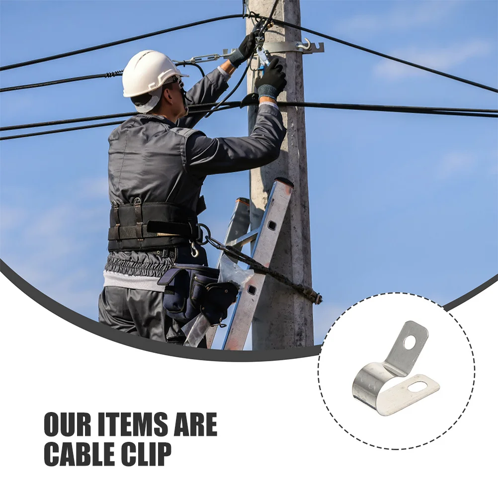 50 Pcs Thickened R-shaped Wire Clip Cord Clamps for Wires Cable Clips Outdoor Mounting
50 Pcs Thickened R-shaped Wire Clip Cord Clamps for Wires Cable Clips Outdoor Mounting