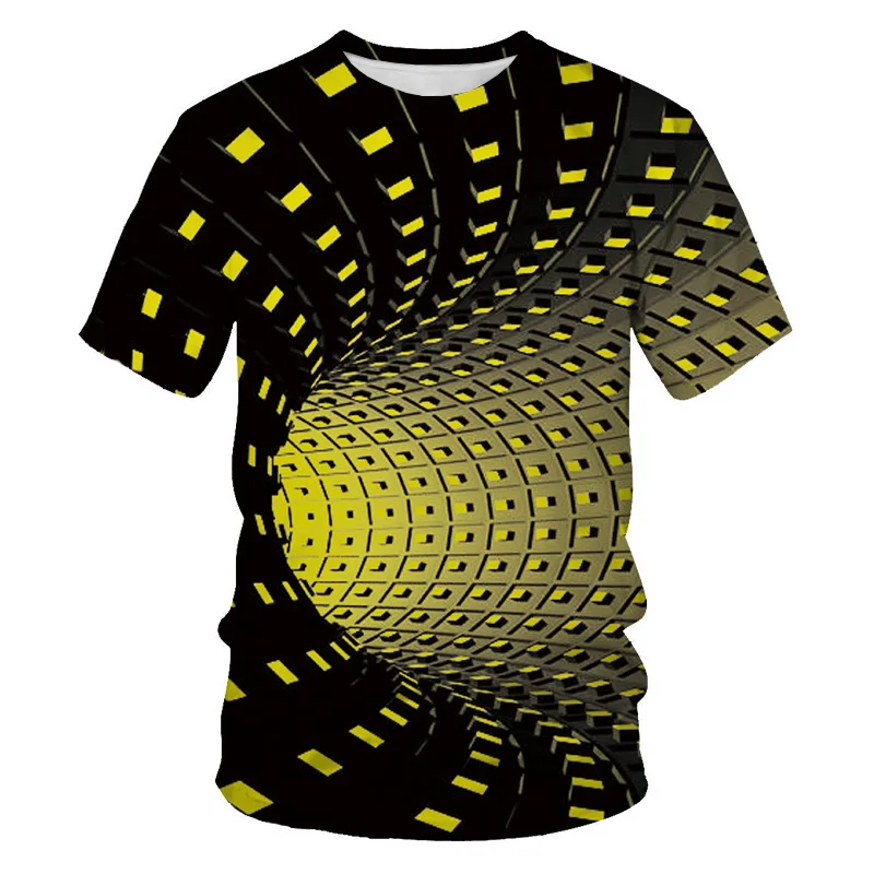 Summer new men's casual fashion top short sleeved new men's T-shirt popular square grid 3D round neck short sleeved
Summer new men's casual fashion top short sleeved new men's T-shirt popular square grid 3D round neck short sleeved