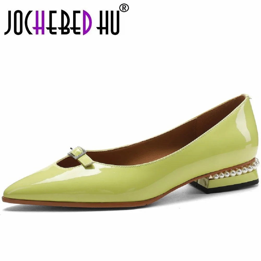 【JOCHEBED HU】Genuine Leather Women Shoes Cow Leather Chunky Heels Pumps Square Toe High Heel Female Fashion Footwear Size 34-43
【JOCHEBED HU】Genuine Leather Women Shoes Cow Leather Chunky Heels Pumps Square Toe High Heel Female Fashion Footwear Size 34-43