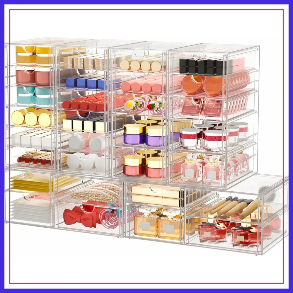 30 Drawer Makeup Organizer, Clear Desk Storage for Jewelry, Pens, Stationery, Office Supplies
30 Drawer Makeup Organizer, Clear Desk Storage for Jewelry, Pens, Stationery, Office Supplies