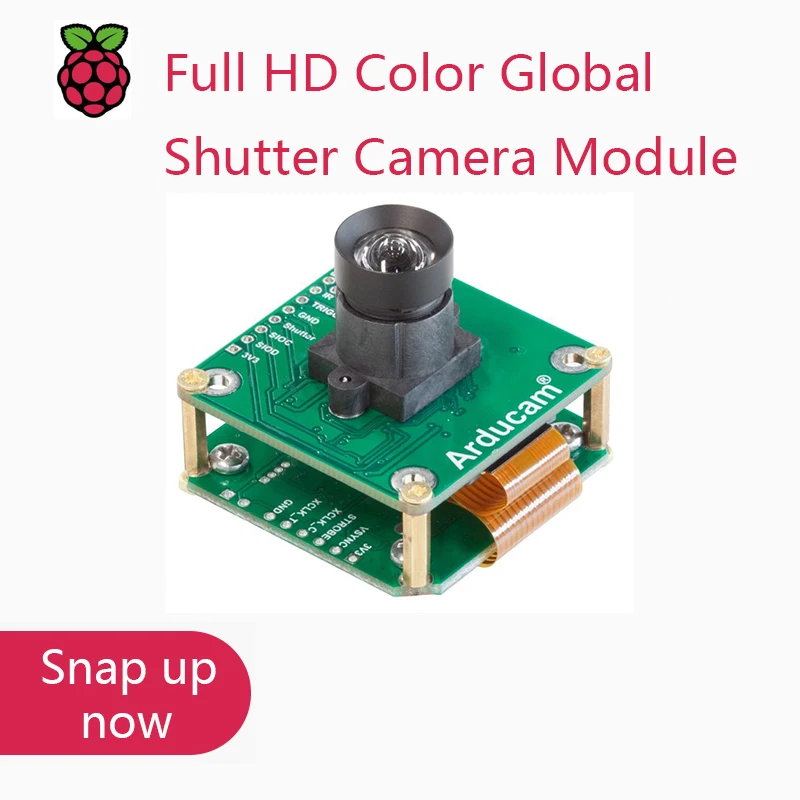 Arducam Full HD Color Global Shutter Camera for Raspberry Pi, 2.3MP AR0234 Wide Angle Pivariety Camera Module
Arducam Full HD Color Global Shutter Camera for Raspberry Pi, 2.3MP AR0234 Wide Angle Pivariety Camera Module