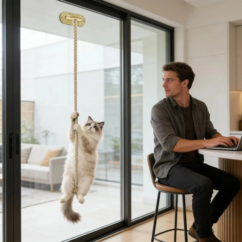 Cat's Favorite Playful Toy Scratch Toy Suction Toy Window Activity Climbing Rope Home, Apartment Dormitory Living Room, Bedroom
Cat's Favorite Playful Toy Scratch Toy Suction Toy Window Activity Climbing Rope Home, Apartment Dormitory Living Room, Bedroom