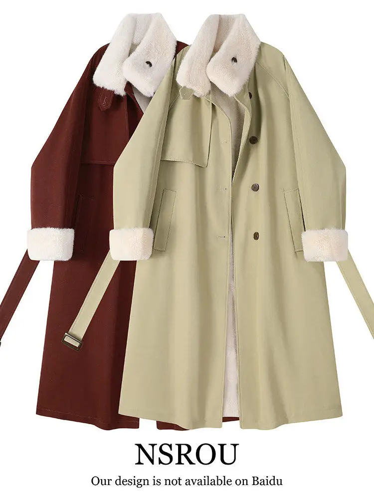 plus Size Women's Korean Sle Stand Collar Mid-Length Parka Coat Winter Faionable Versatile Women's Thiened Woolen Jaet
plus Size Women's Korean Sle Stand Collar Mid-Length Parka Coat Winter Faionable Versatile Women's Thiened Woolen Jaet