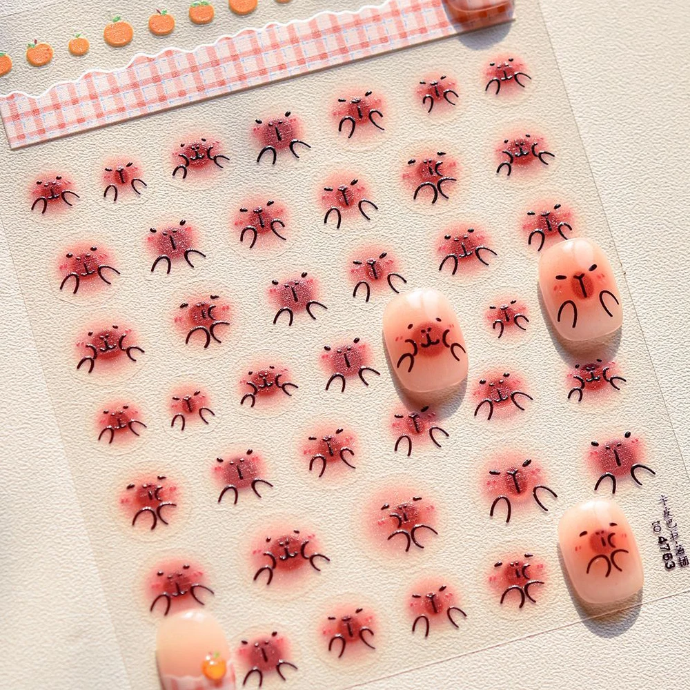 Adorable Capybara Nail Art Decals Funny Faces Orange Tone Cartoon Emoji 5D Nail Art Sticker Self Adhesive Manicure Decal DIY
Adorable Capybara Nail Art Decals Funny Faces Orange Tone Cartoon Emoji 5D Nail Art Sticker Self Adhesive Manicure Decal DIY