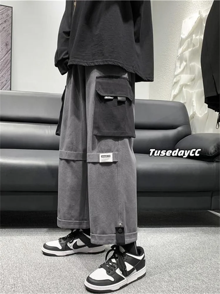 Foufurieux Cargo Pants Men Spring Autumn Multi-pocketed Straight Trousers Color Matching Big Pocket Unisex Sweatpants
Foufurieux Cargo Pants Men Spring Autumn Multi-pocketed Straight Trousers Color Matching Big Pocket Unisex Sweatpants