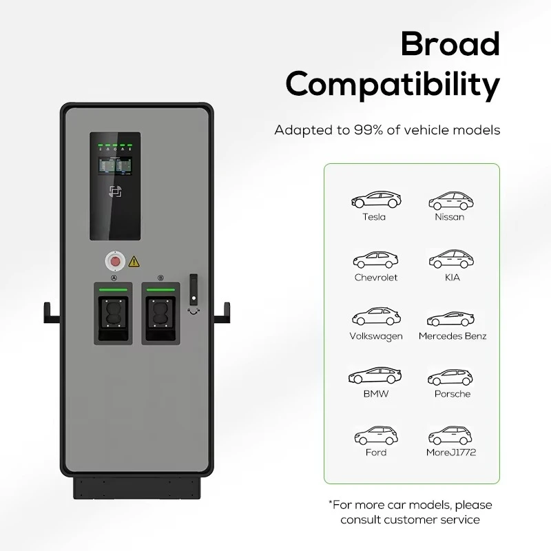 80kw Commercial Card Payment Electric Car Charger Charging Station Pile Dual Guns Ccs2 Dc Floor Mounted Ev Charger Station
80kw Commercial Card Payment Electric Car Charger Charging Station Pile Dual Guns Ccs2 Dc Floor Mounted Ev Charger Station