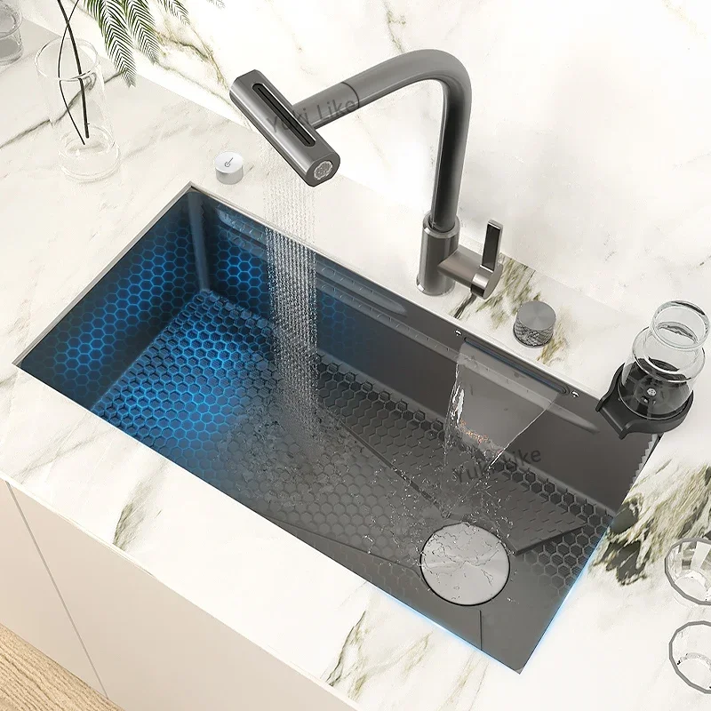 Kitchen Sink Stainless Steel Waterfall Sink Embossed Large Single Slot Wash Basin Can Be Installed Under The Stage
Kitchen Sink Stainless Steel Waterfall Sink Embossed Large Single Slot Wash Basin Can Be Installed Under The Stage