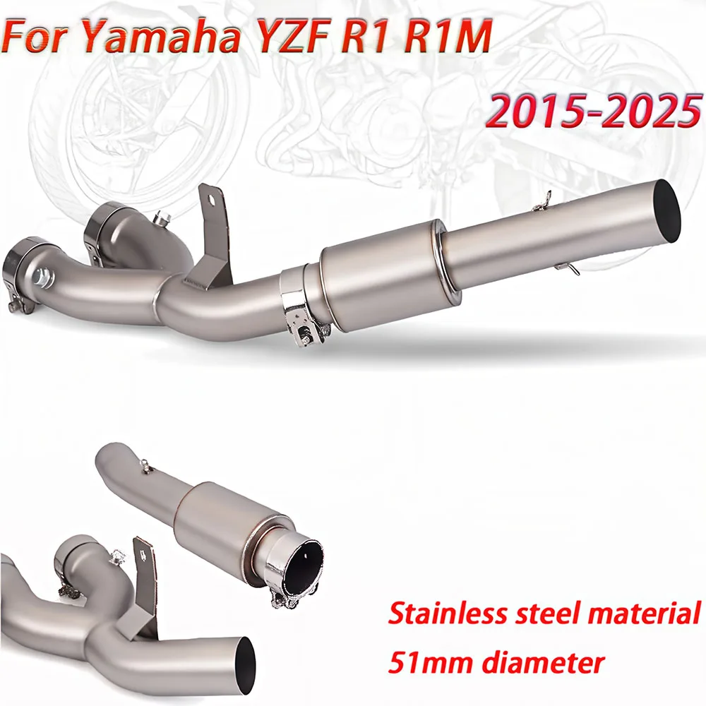 For Yamaha YZF R1 R1M 2015-2025 Exhaust Kit Stainless Steel Motorcycle Exhaust 51MM Interface Middle Pipe Exhaust Sleeve
For Yamaha YZF R1 R1M 2015-2025 Exhaust Kit Stainless Steel Motorcycle Exhaust 51MM Interface Middle Pipe Exhaust Sleeve