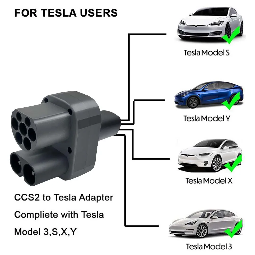 Teschev CCS2 to Tesla EV Charging Adapter 250A CCS2 Combo for Tesla Convertor for Car Charger CCS2 Tesla Adapterr
Teschev CCS2 to Tesla EV Charging Adapter 250A CCS2 Combo for Tesla Convertor for Car Charger CCS2 Tesla Adapterr