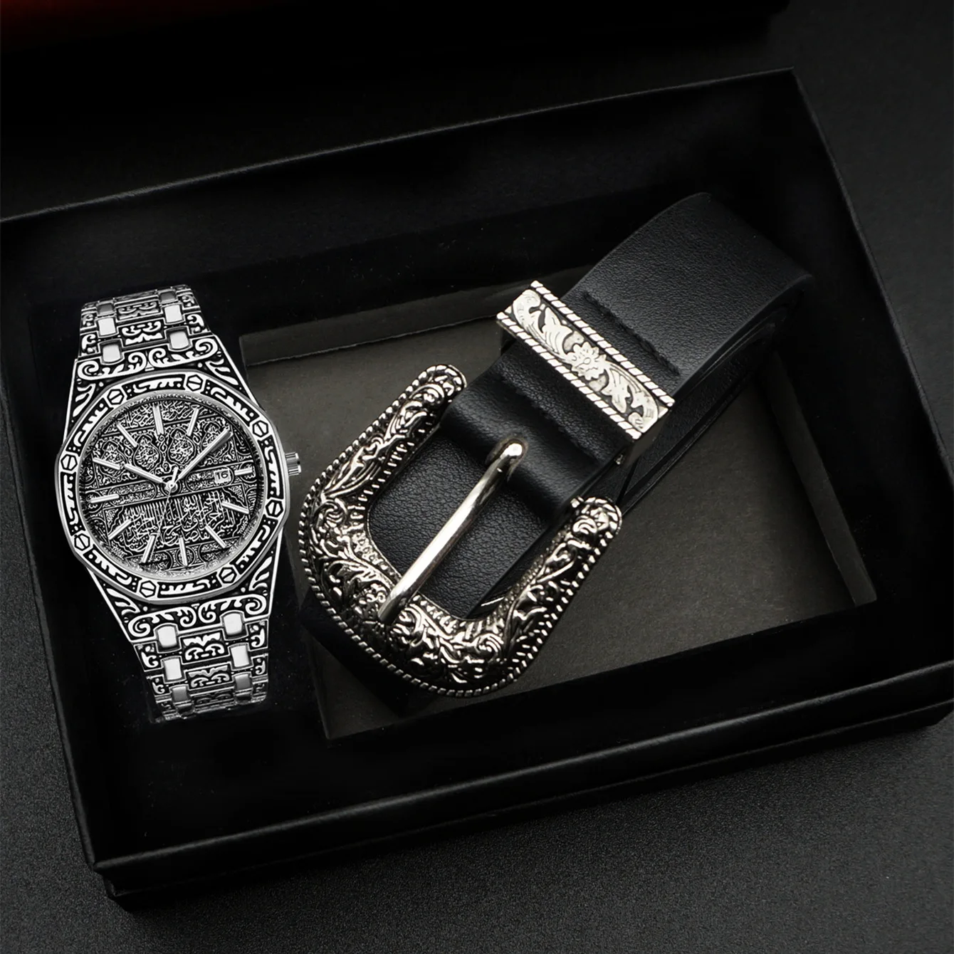 Business Accompaniment Belt Watch Men's Quartz Watch Father's Day Gift Set
Business Accompaniment Belt Watch Men's Quartz Watch Father's Day Gift Set