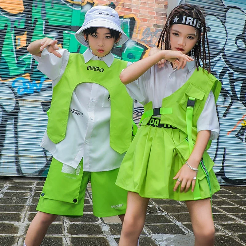 Fluorescent Green Suits Kids Jazz Hip Hop Clothing Girls Costume Boys Ballroom Dance Clothes Stage Show Rave Outfits SL5283
Fluorescent Green Suits Kids Jazz Hip Hop Clothing Girls Costume Boys Ballroom Dance Clothes Stage Show Rave Outfits SL5283