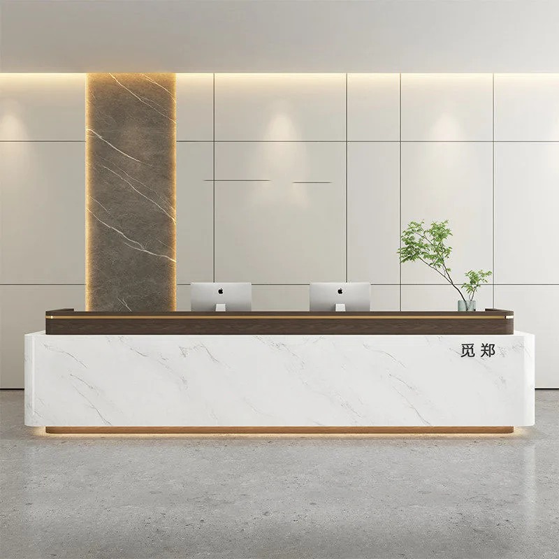 Luxury Modern Reception Desks Elegant Salon Stands Welcome Wood Reception Desks Counter Commericial Bureau Office Furniture
Luxury Modern Reception Desks Elegant Salon Stands Welcome Wood Reception Desks Counter Commericial Bureau Office Furniture