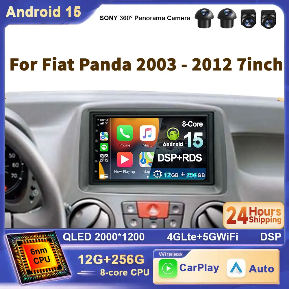 7-дюймовый для FIAT Panda 2003-2012 Android 15 Автомобильный радиоприемник Мультимедийный плеер Головное устройство с рамкой Wi-Fi GPS-навигация Стерео Autoradi
7-дюймовый для FIAT Panda 2003-2012 Android 15 Автомобильный радиоприемник Мультимедийный плеер Головное устройство с рамкой Wi-Fi GPS-навигация Стерео Autoradi