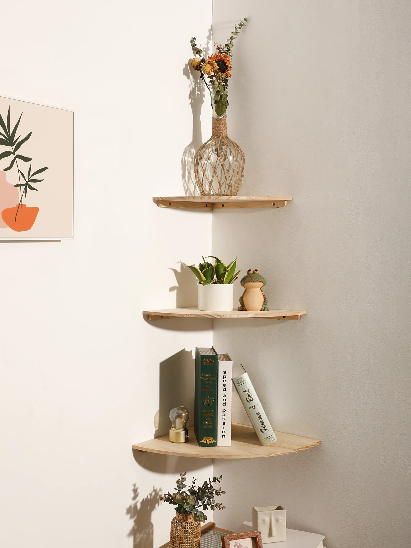 Scalloped Corner Floating Storage Ledge Small Capacity Solid Wood Wall Mounted Decor Rack For Bedroom Living Room Kitchen Dustproof Display Organizer Shelf
Scalloped Corner Floating Storage Ledge Small Capacity Solid Wood Wall Mounted Decor Rack For Bedroom Living Room Kitchen Dustproof Display Organizer Shelf