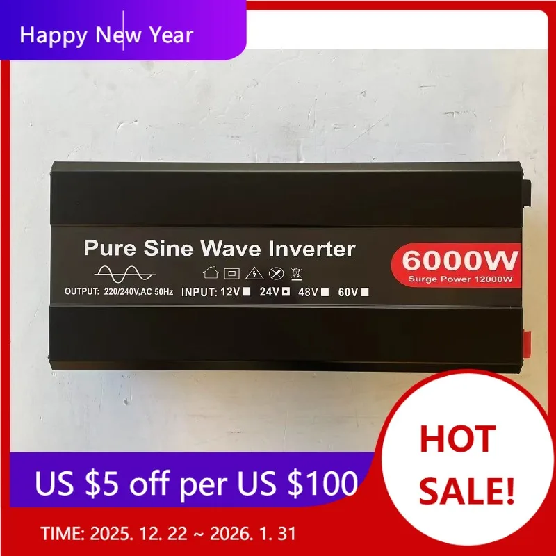 High Quality 12V 24V 48V DC to AC 110V 220V 6000W Output Rated Power Pure Sine Wave Inverter Peak Power 12KW
High Quality 12V 24V 48V DC to AC 110V 220V 6000W Output Rated Power Pure Sine Wave Inverter Peak Power 12KW