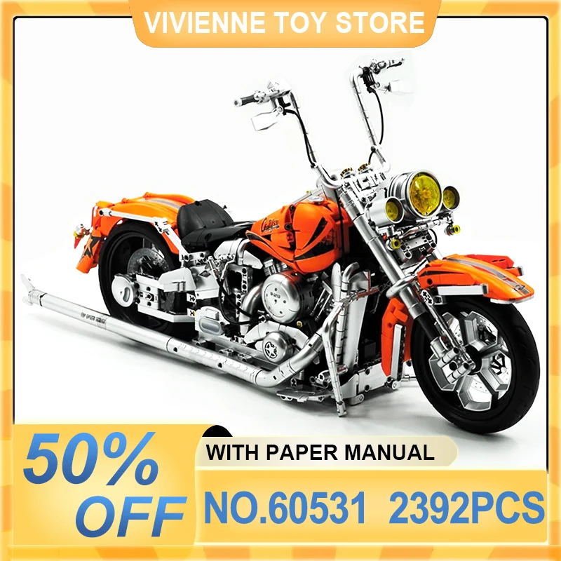 GULY 60531 Retro Heavy Motorcycle Locomotive Model Building Blocks Technical Sport Car Bricks Toy Christmas Gift Kit Kids Aldult
GULY 60531 Retro Heavy Motorcycle Locomotive Model Building Blocks Technical Sport Car Bricks Toy Christmas Gift Kit Kids Aldult