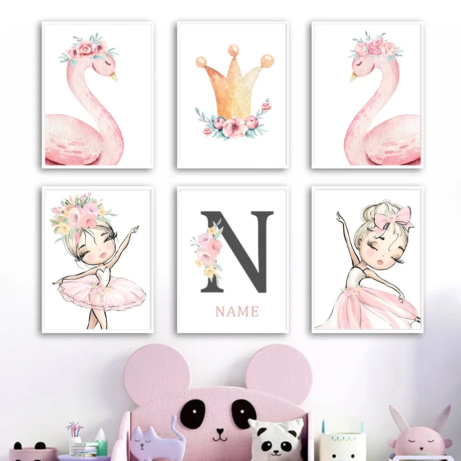 Kawaii Pink Ballet Girls Custom Name Wall Art Canvas Painting Nordic Posters And Prints Wall Pictures Baby Kids Room Home Decor
Kawaii Pink Ballet Girls Custom Name Wall Art Canvas Painting Nordic Posters And Prints Wall Pictures Baby Kids Room Home Decor