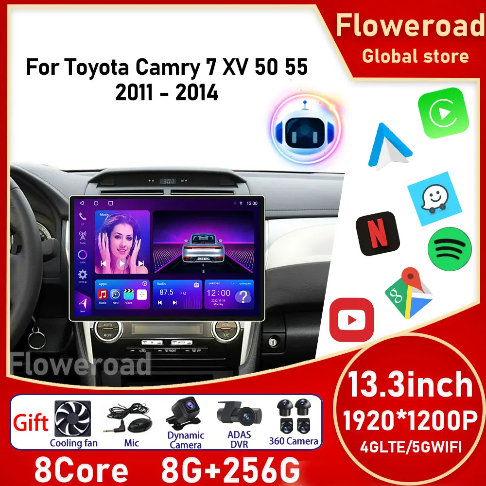 7862 8G + 256G Android для Toyota Camry 7 XV 50 55 2011 - 2014 Автомагнитола мультимедийная интеллектуальная система GPS-навигация 4G LTE BT
7862 8G + 256G Android для Toyota Camry 7 XV 50 55 2011 - 2014 Автомагнитола мультимедийная интеллектуальная система GPS-навигация 4G LTE BT