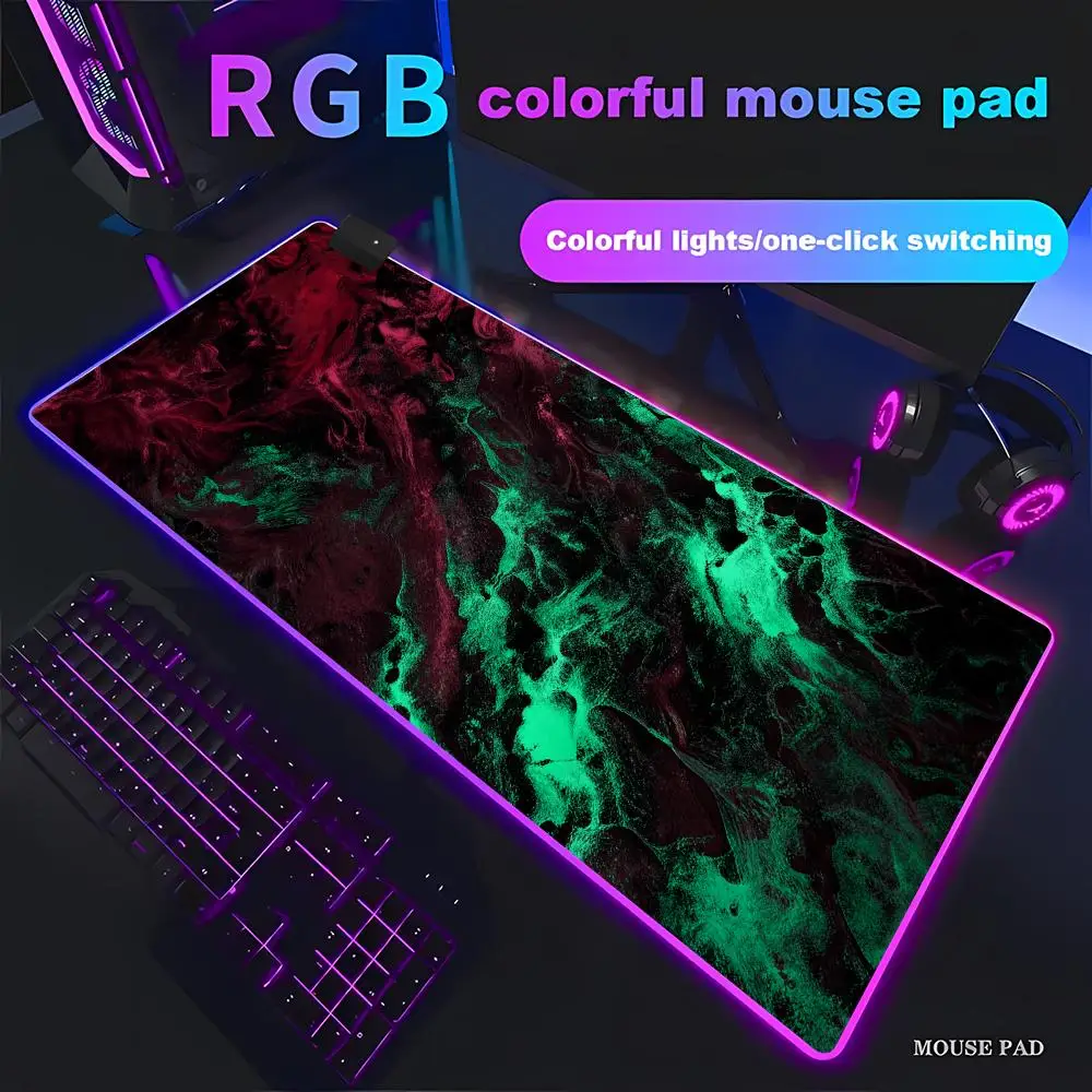 HYBXAXC Abstract Liquid Marble Swirl Pattern Large Extended RGB Mouse Pad Non-Slip Rubber Desk Gamer Large LED Light Computer
HYBXAXC Abstract Liquid Marble Swirl Pattern Large Extended RGB Mouse Pad Non-Slip Rubber Desk Gamer Large LED Light Computer
