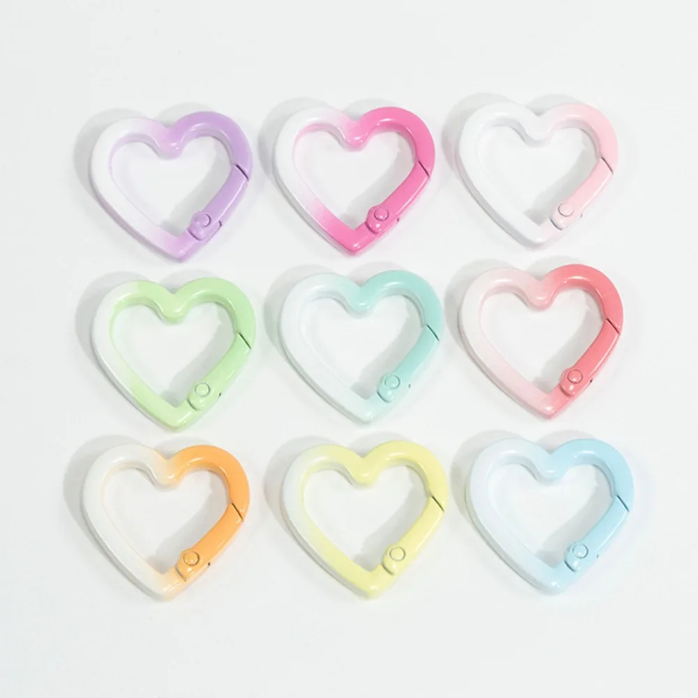 10pcs Colorful Heart Shaped Carabiner Hook Rings Single Loop Pendant Keyrings Connecting Buckles Ornament Handmade
10pcs Colorful Heart Shaped Carabiner Hook Rings Single Loop Pendant Keyrings Connecting Buckles Ornament Handmade