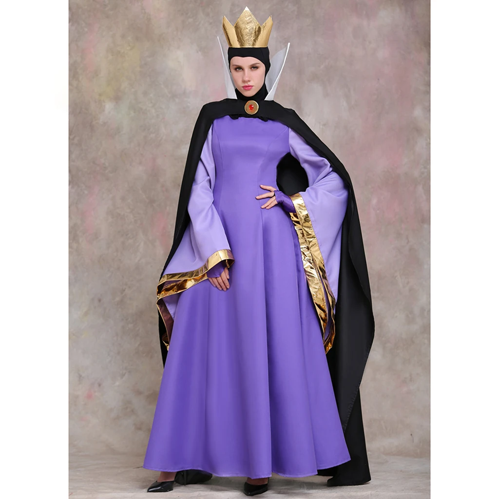 Evil Queen Cosplay Costume Drama Performance Dress Adult Stepmother Queen Role-playing Halloween Carnival Outfits 
Evil Queen Cosplay Costume Drama Performance Dress Adult Stepmother Queen Role-playing Halloween Carnival Outfits
