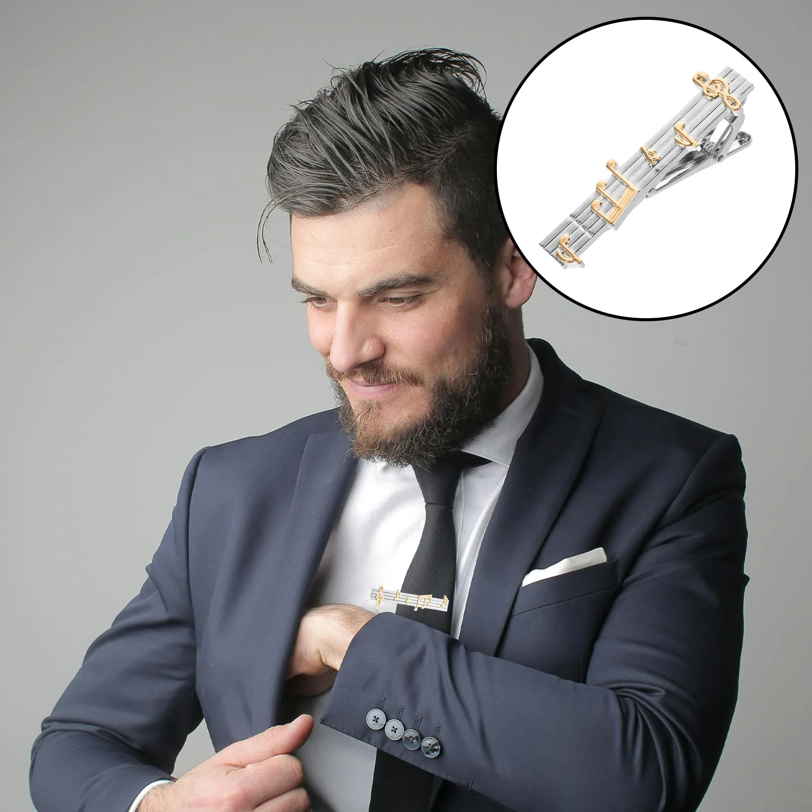 Music Note Business Tie Clip for Men Copper Metal Necktie Clip Strong Grip Formal Wedding Suit Accessory Unique Tie Pin
Music Note Business Tie Clip for Men Copper Metal Necktie Clip Strong Grip Formal Wedding Suit Accessory Unique Tie Pin