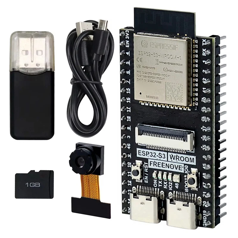 ESP32-S3 WROOM N16R8 Development Board 2.4G Wifi+Bluetooth Module OV5640 Camera Kit Python C Code-AA56
ESP32-S3 WROOM N16R8 Development Board 2.4G Wifi+Bluetooth Module OV5640 Camera Kit Python C Code-AA56