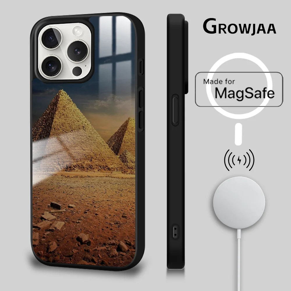 Egyptian Mythological Sites Pyramid Magsafe Phone Case For iPhone 15 14 13 12 11 Pro Max Plus Mini Mirror Wireless Magnet Cover
Egyptian Mythological Sites Pyramid Magsafe Phone Case For iPhone 15 14 13 12 11 Pro Max Plus Mini Mirror Wireless Magnet Cover