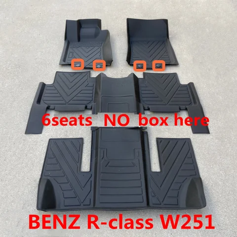 Use for W251 R BENZ R-class car carpet R350 R400 floor mat Trunk Mat W251 BENZ R-class R320 R350 R400 Waterproof floor mat W251