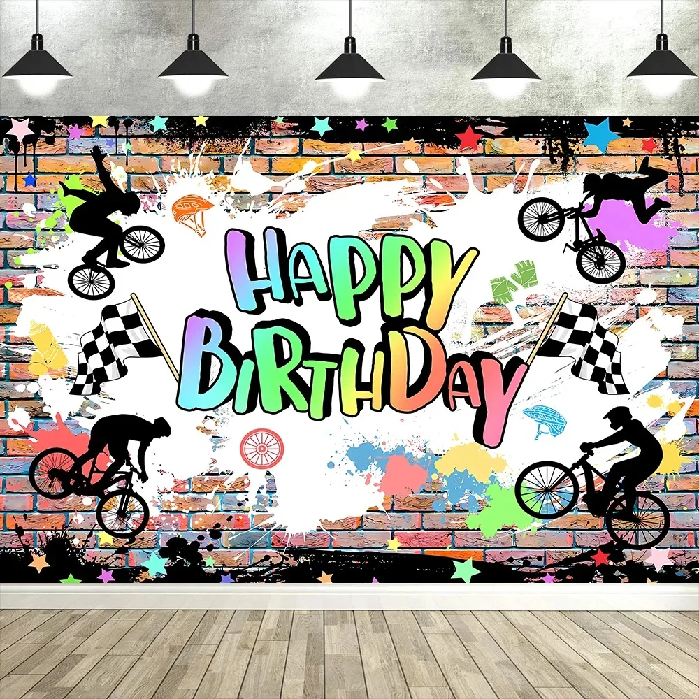 Cycling Themed Birthday Banner Photography Background, Youth Cycling Competition Decoration Banner Photography Studio Background
Cycling Themed Birthday Banner Photography Background, Youth Cycling Competition Decoration Banner Photography Studio Background