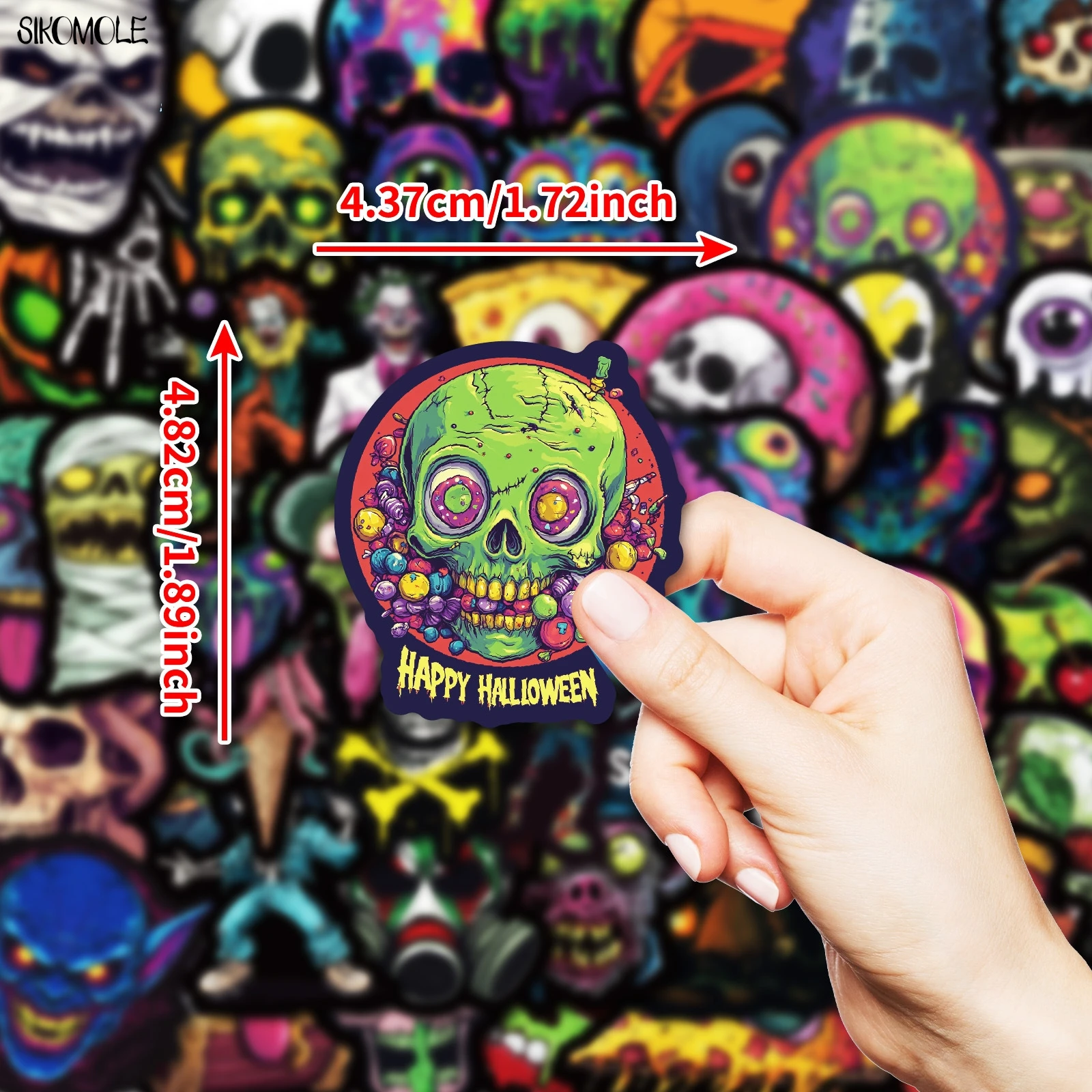 10/30/50pcs Nordic Style Colorful Skull Stickers Funny Dark Cartoon DIY Laptop Guitar Travel Luggage Skateboard Graffiti Sticker
10/30/50pcs Nordic Style Colorful Skull Stickers Funny Dark Cartoon DIY Laptop Guitar Travel Luggage Skateboard Graffiti Sticker
