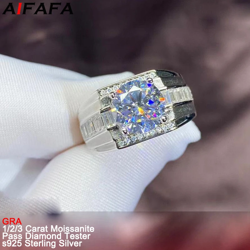 1CT 2CT 3CT D Color Moissanite Men Rings s925 Silver Brilliant Lab Diamond Moissanita Plate Pt950 Ring Fine Jewelry GRA
1CT 2CT 3CT D Color Moissanite Men Rings s925 Silver Brilliant Lab Diamond Moissanita Plate Pt950 Ring Fine Jewelry GRA